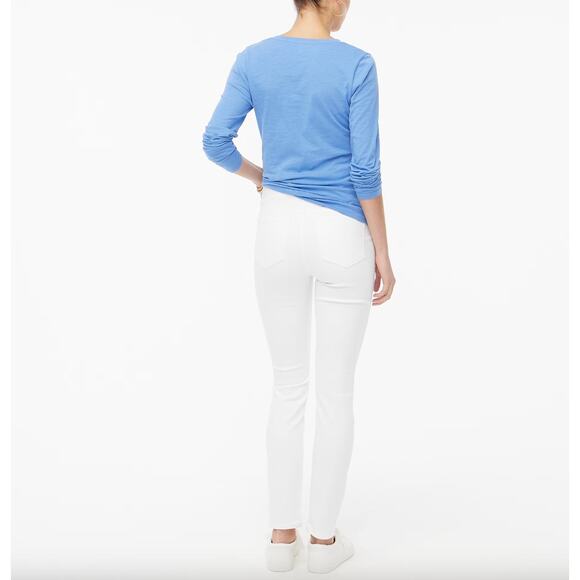 J.Crew White Maternity Jean Signature Stretch Waistband Skinny Straight US 27 - Picture 3 of 12